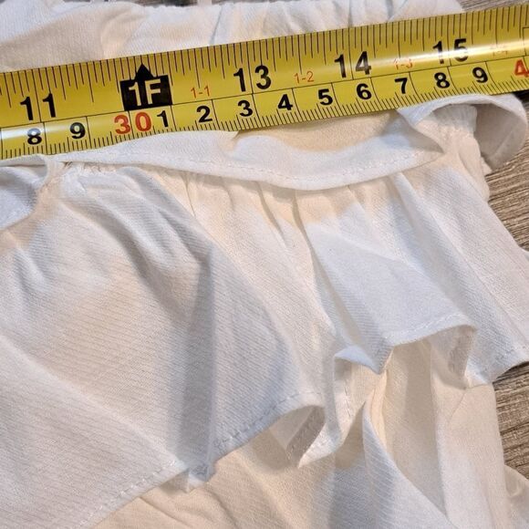 Caitlin V. Covington X Pink Lily Sleeveless Ruffled Cotton Blouse Small White NW - Picture 5 of 14